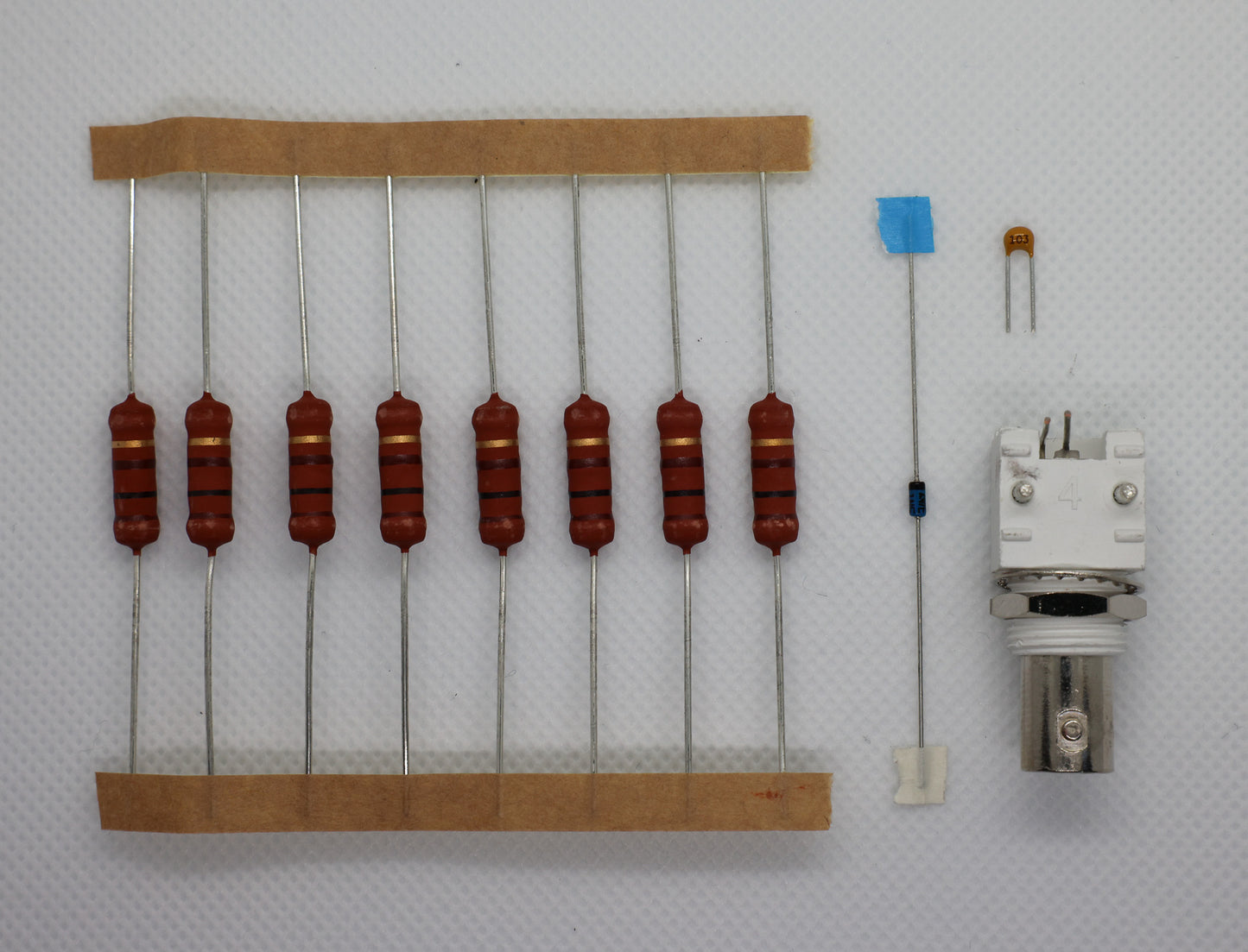 Unassembled kit components